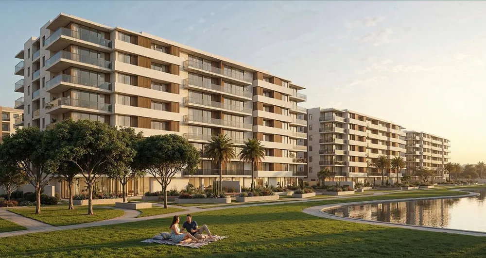 عمارات سكنية على البحيرة في Village de la Capitale